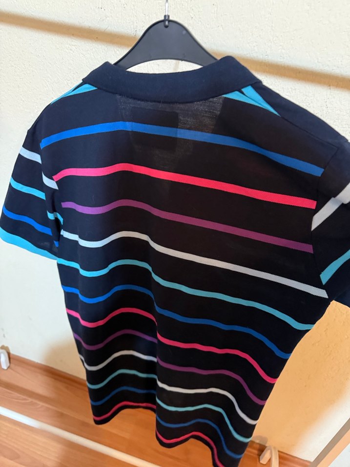 Çok Renkli Çizgili Polo Tişört - Görsel 3