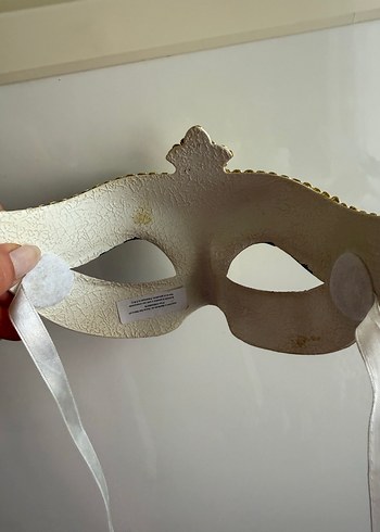 Altın ve Mavi Detaylı Yarı Yüz Maskesi - Görsel 5