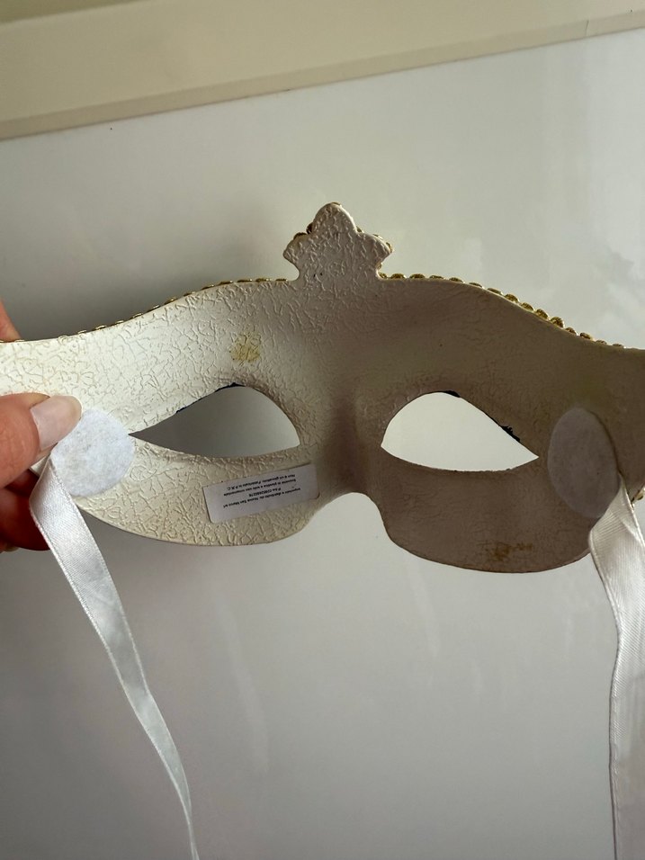 Altın ve Mavi Detaylı Yarı Yüz Maskesi - Görsel 5