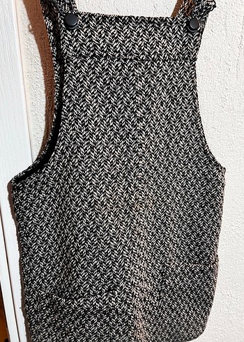 Mango Gri Askılı Düz Street Wear Tulum - Görsel 3