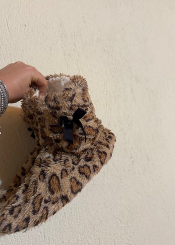 Kızlar için Leopar Desenli Sıcak Terlik - Görsel 3