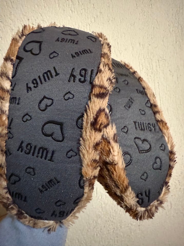 Kızlar için Leopar Desenli Sıcak Terlik - Görsel 5