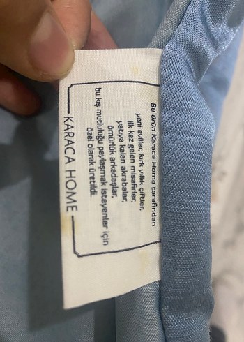 Nakışlı Mavi ve Gri Yatak Örtüsü - Görsel 4