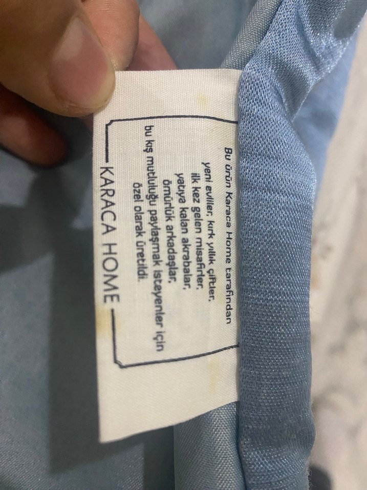 Nakışlı Mavi ve Gri Yatak Örtüsü - Görsel 4