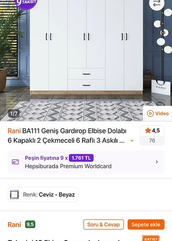 6 kapaklı gardrop - Görsel 5