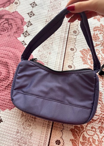 Mor Fermuarlı Kadın Omuz Çantası - Görsel 2