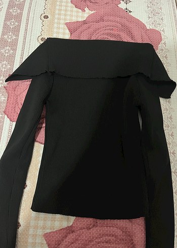 Siyah V Yaka Uzun Kollu Triko Bluz - Görsel 2