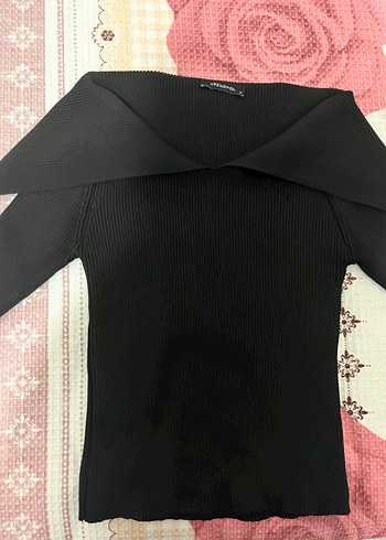 Siyah V Yaka Uzun Kollu Triko Bluz - Görsel 3