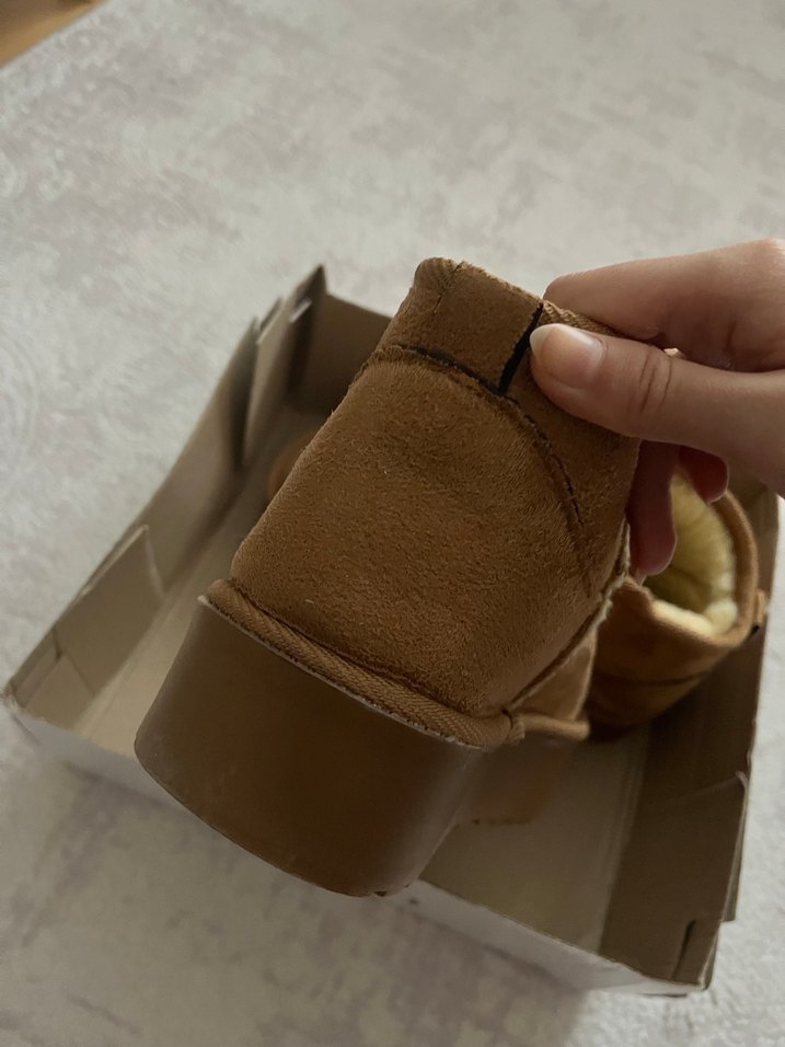 Taba rengi Süet Tüylü Kadın Dolgu Topuk Bot - Görsel 2