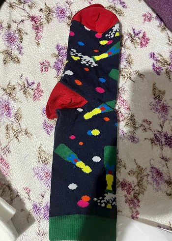 Çok Renkli Desenli Çorap - Görsel 2