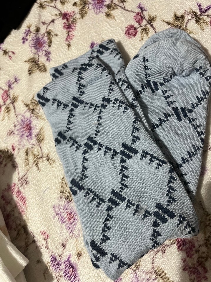 Gri Desenli Çorap - Görsel 3