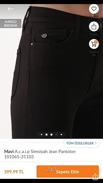 Mavi Jeans mavi acaip simsiyah jean