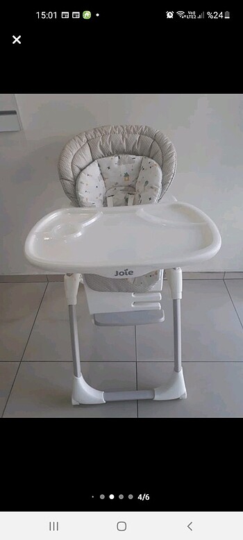 Beden beyaz Renk Joie orjinal mama sandalyesi