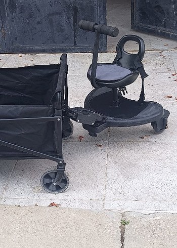 Gri Siyah Bebek Arabası ve Ek Koltuk - Görsel 3