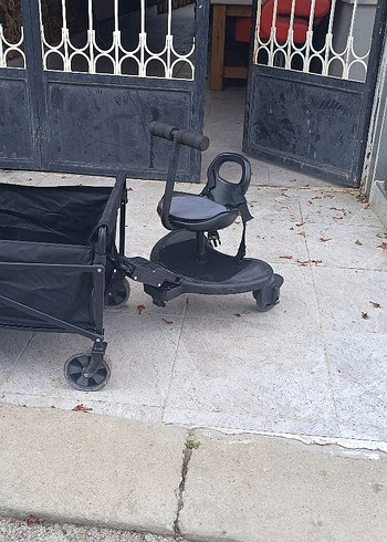 Gri Siyah Bebek Arabası ve Ek Koltuk - Görsel 2