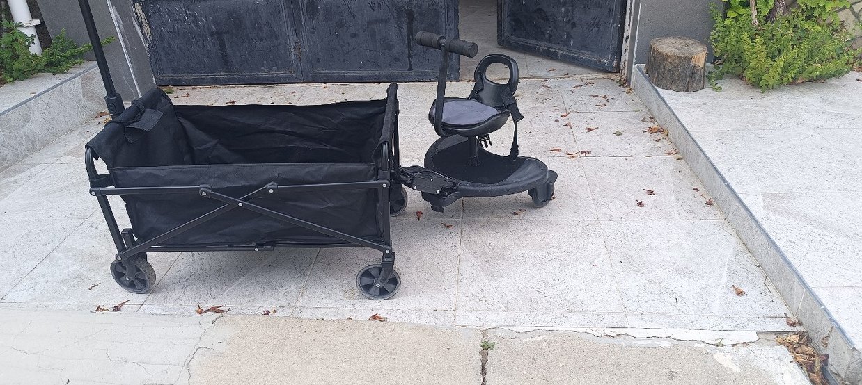 Gri Siyah Bebek Arabası ve Ek Koltuk - Görsel 3