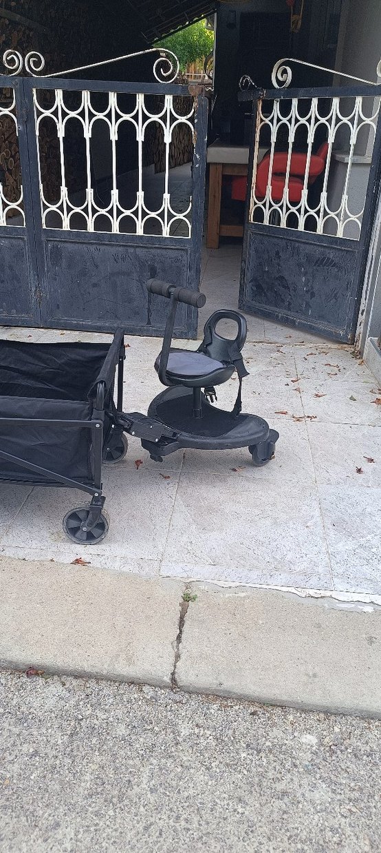 Gri Siyah Bebek Arabası ve Ek Koltuk - Görsel 2