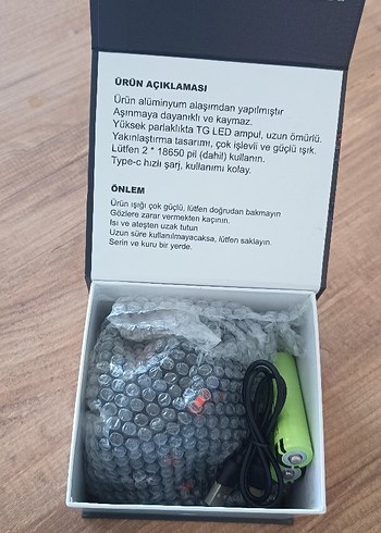 Beden Diger Siyah LED Kafa Lambası