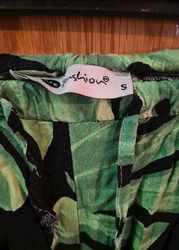 Kadın Haki Bohem Salaş Desenli Pantolon - Görsel 3