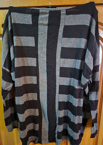 Gri Çizgili Bohem bluz - Görsel 2