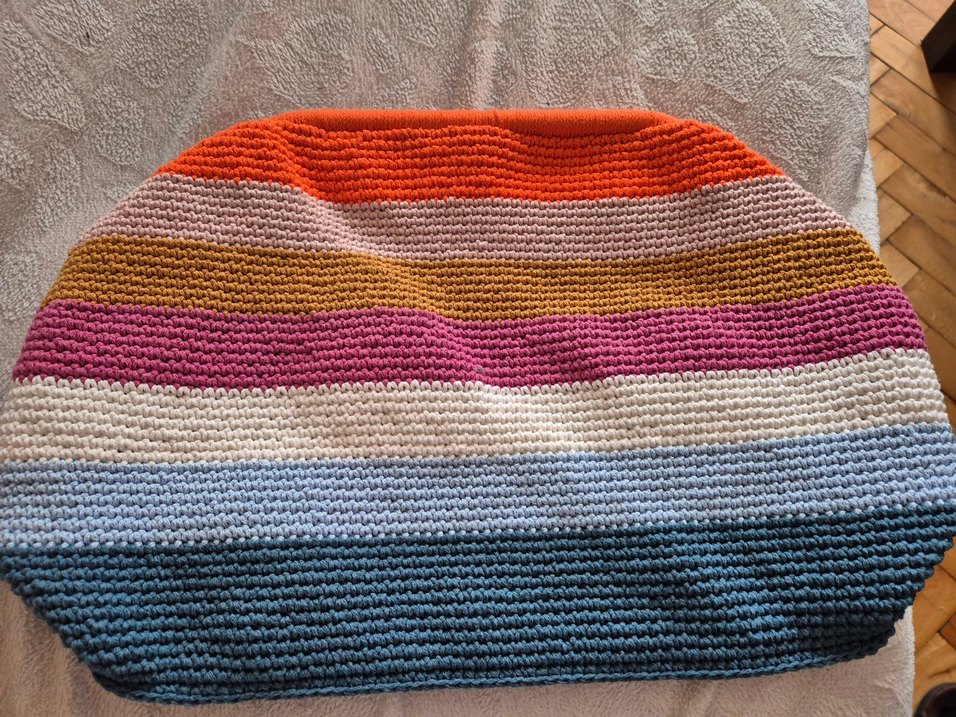 Çok Renkli Desenli örgü el çantası - Görsel 4