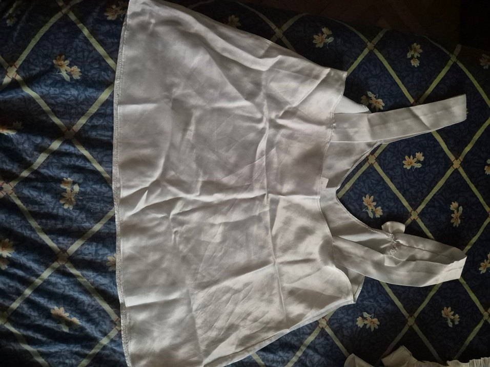 Parlak Beyaz saten baybydoll - Görsel 3