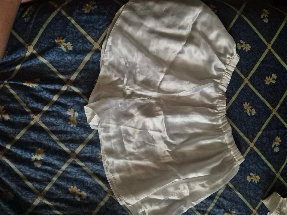 Parlak Beyaz saten baybydoll - Görsel 4