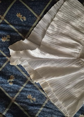 Diğer Bohem Beyaz Nakışlı babydoll sort