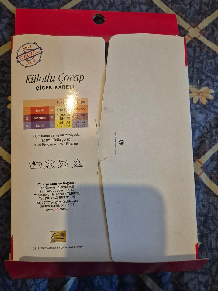 TEN TIME Mor Desenli Külotlu Çorap - Görsel 2