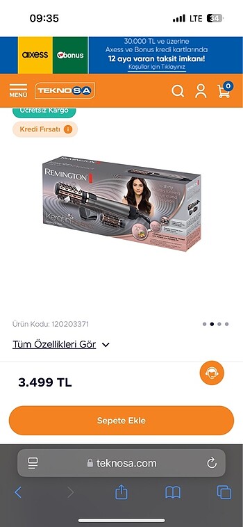 Remington saç şekillendirici