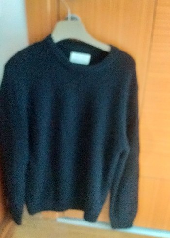 Gri erkek Triko Kazak, Bisiklet Yaka, Salaş - Görsel 3