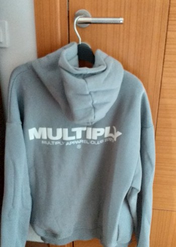 Gri Erkek Fermuarlı Kapüşonlu Sweatshirt - Görsel 2