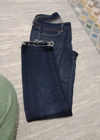 mavi Normal Boy Kadın Kot Pantolon - Görsel 2