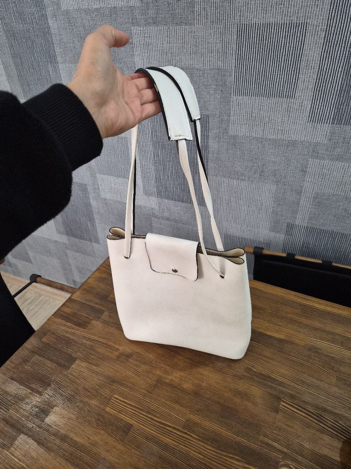 Beyaz Kadın Çanta - Görsel 3
