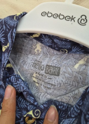 Mavi Kısa Kollu Bebek Tulum - Görsel 5