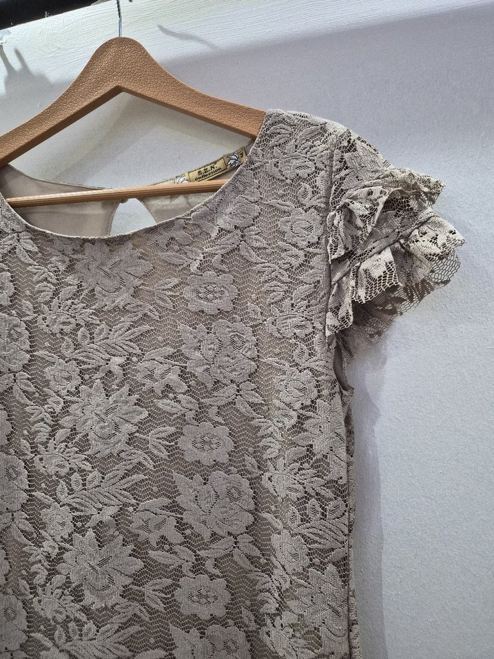 Dantel Detaylı Midi Elbise - Görsel 2