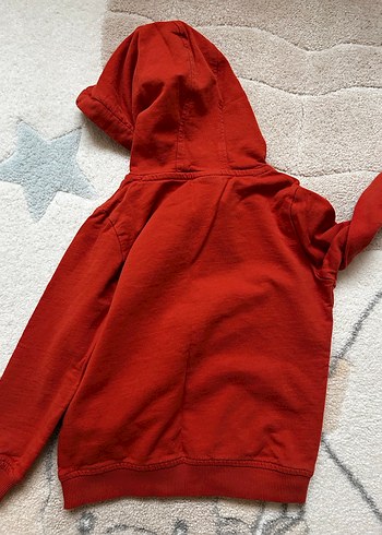 Kırmızı Kapüşonlu Erkek Sweatshirt polo orjinal - Görsel 3