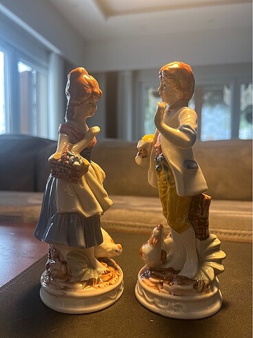 Beden Kadın&Erkek Alman Porselen Biblo.