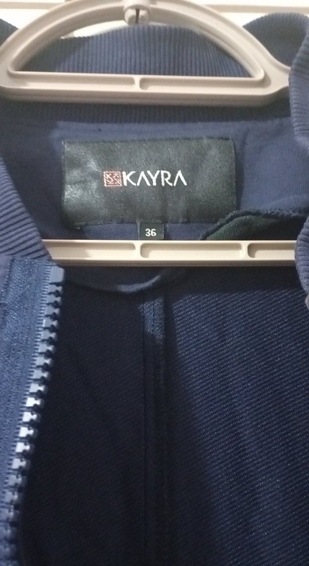 Lacivert Kadın Fermuarlı Uzun giy-çık - Görsel 2