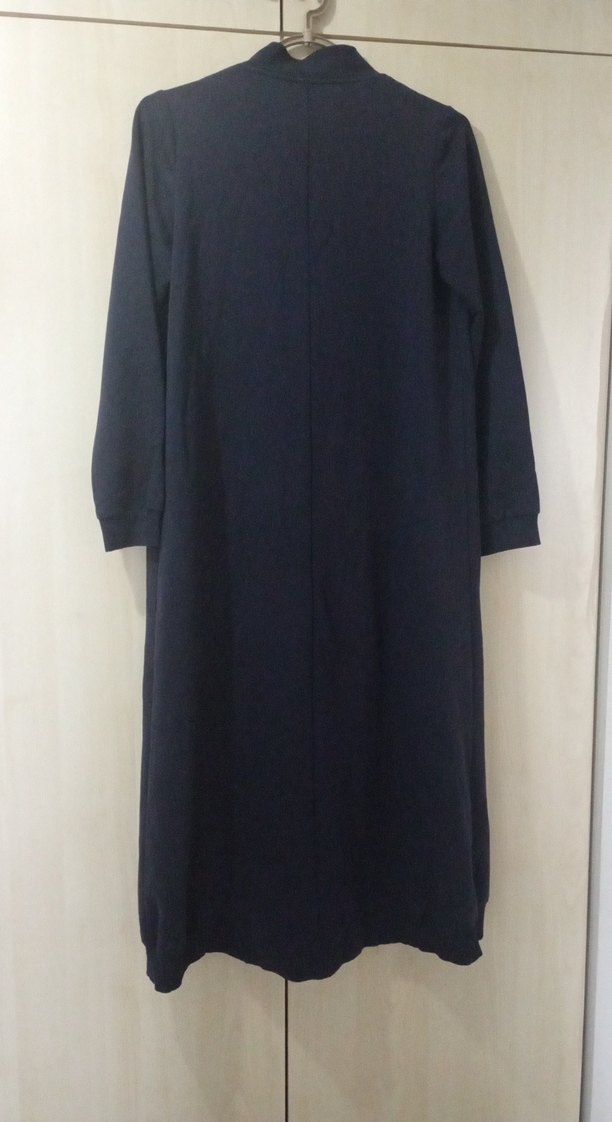 Lacivert Kadın Fermuarlı Uzun giy-çık - Görsel 4