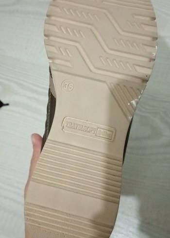 Bağcıklı Kahverengi kadın casual ayakkabı - Görsel 4