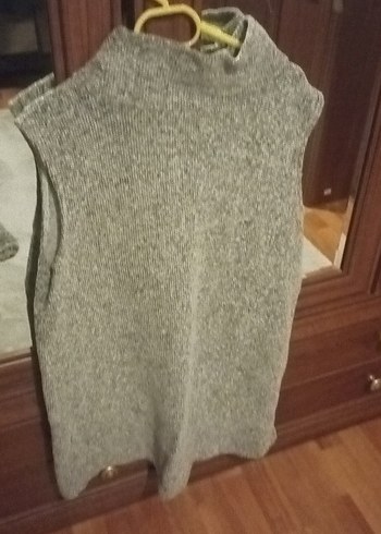 Nakışlı Gri Triko Kadın süveter. Ürün hiç kullanılmadı. - Görsel 5