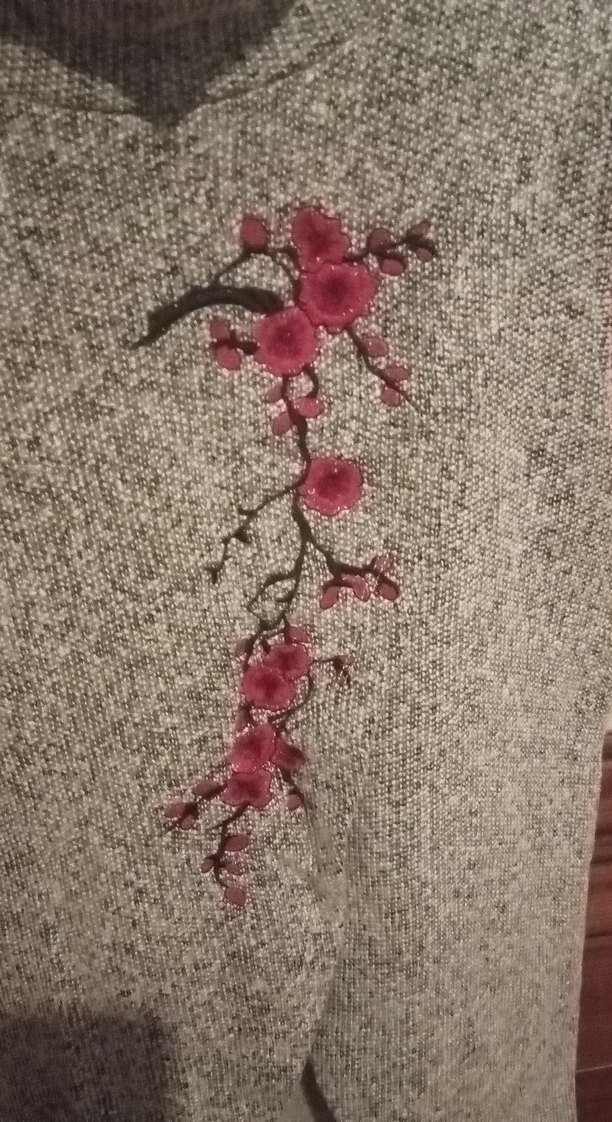 Nakışlı Gri Triko Kadın süveter. Ürün hiç kullanılmadı. - Görsel 4