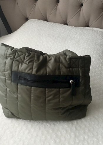 Hâki Kapı tone Kadın Günlük Fermuarlı Omuz Çantası - Görsel 2