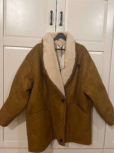 xl Beden kahverengi Renk Pull & Bear çift tarafli kisa ceket