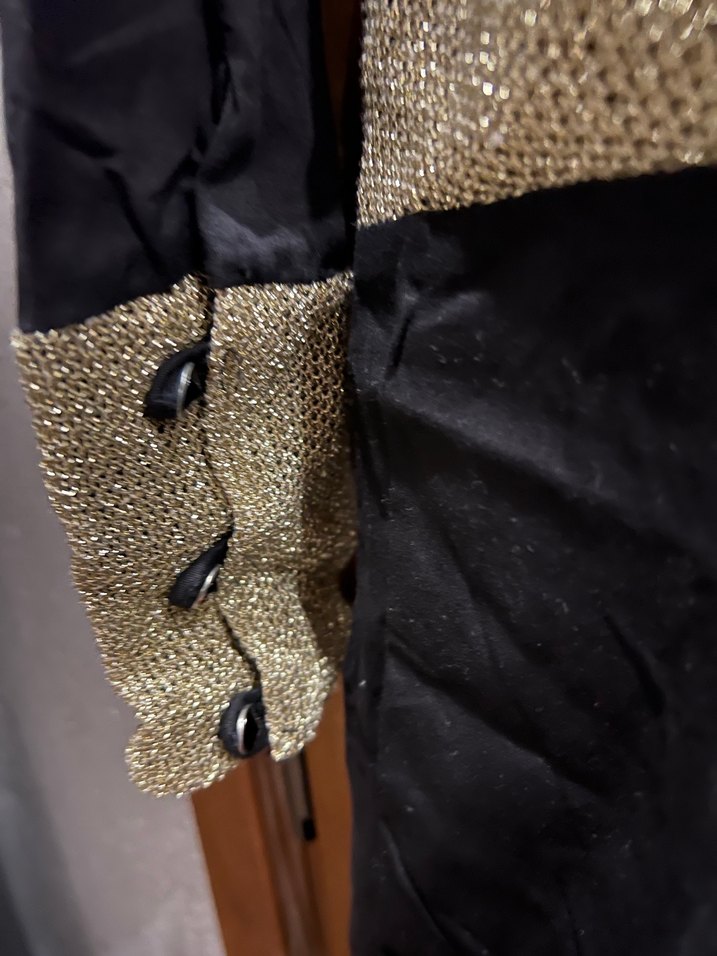 Uzun Siyah Gotik Kadın Abiye Elbise - Görsel 2