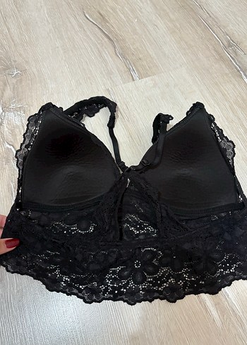m Beden Siyah Dantel Gotik Bralet