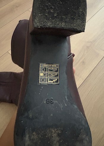 39 Beden bordo Renk Topuklu Kadın Bot