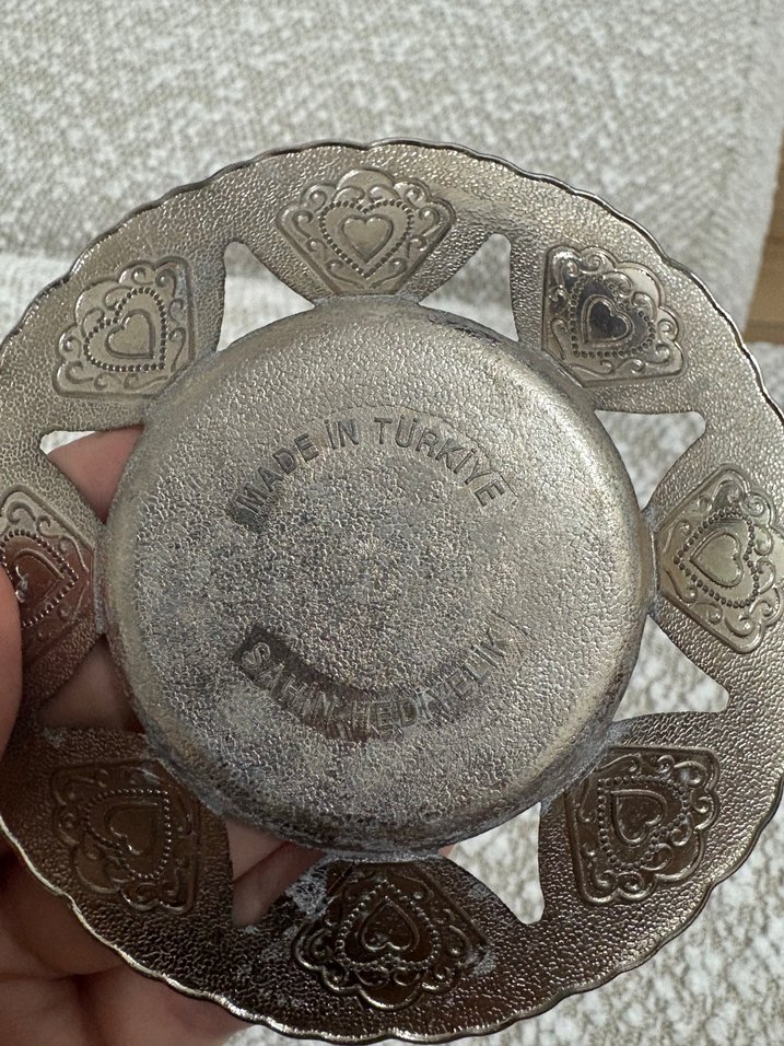 Gümüş Kapaklı İşlemeli Türk Kahve Fincanı - Görsel 3