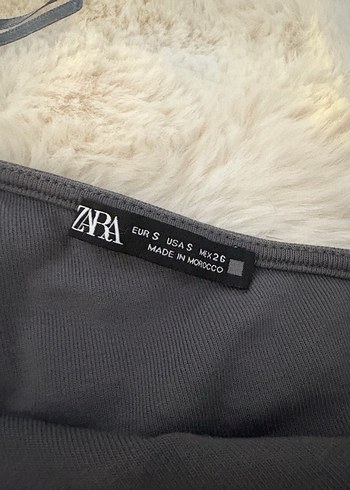 Gri Drapeli Uzun Kollu Yüksek Yakalı Bluz - Görsel 2